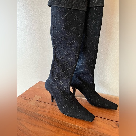 GUCCI 75mm GG knee-high boot - Picture 14 of 15